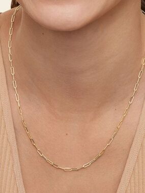✨ Madewell delicate collection gold-toned necklace paperclip chain